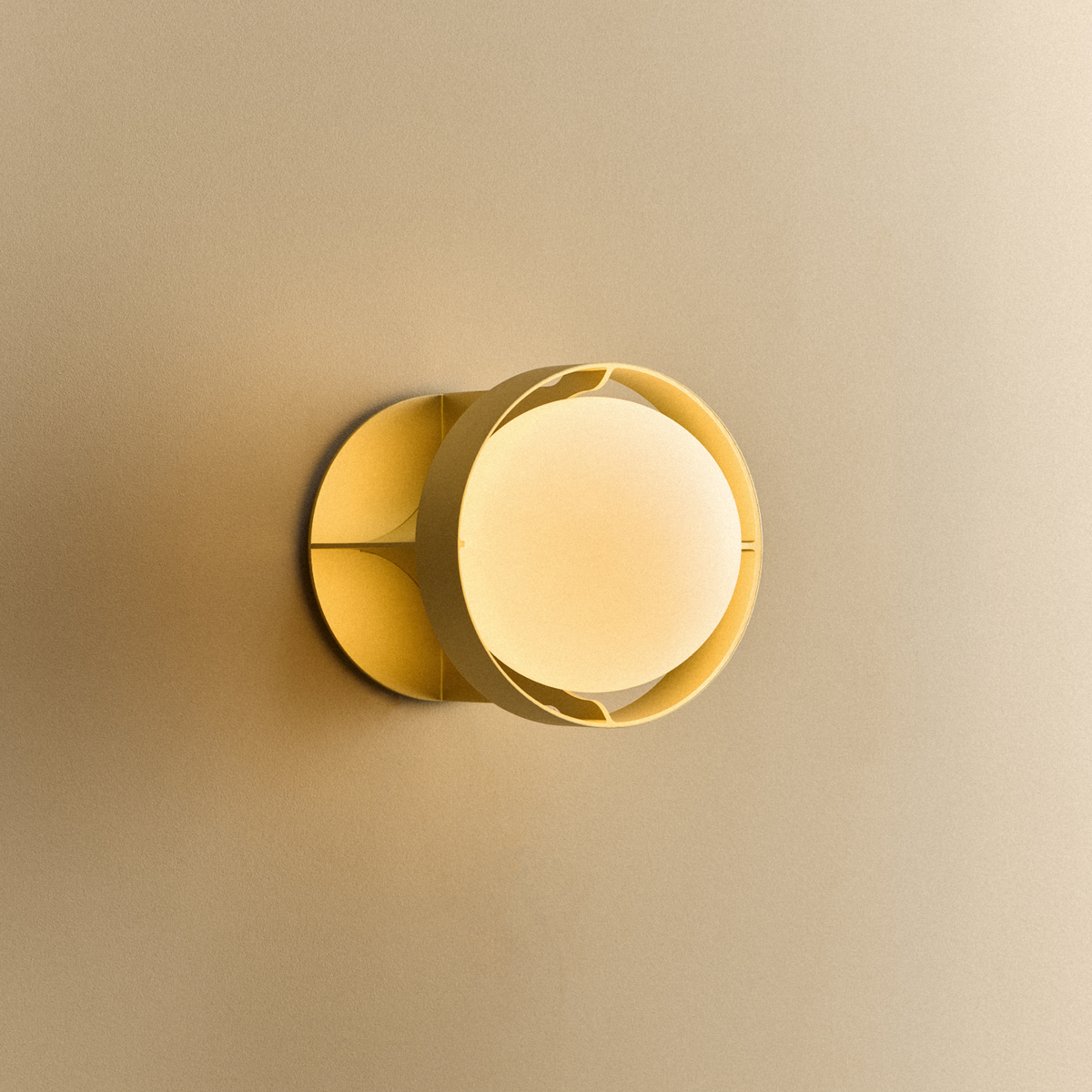 Tala Loop Wall Light in Gold + Sphere IV