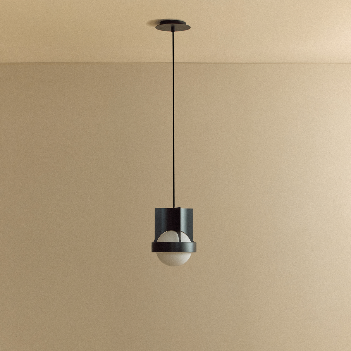 Tala Loop Single Pendant in Dark Grey + Sphere IV