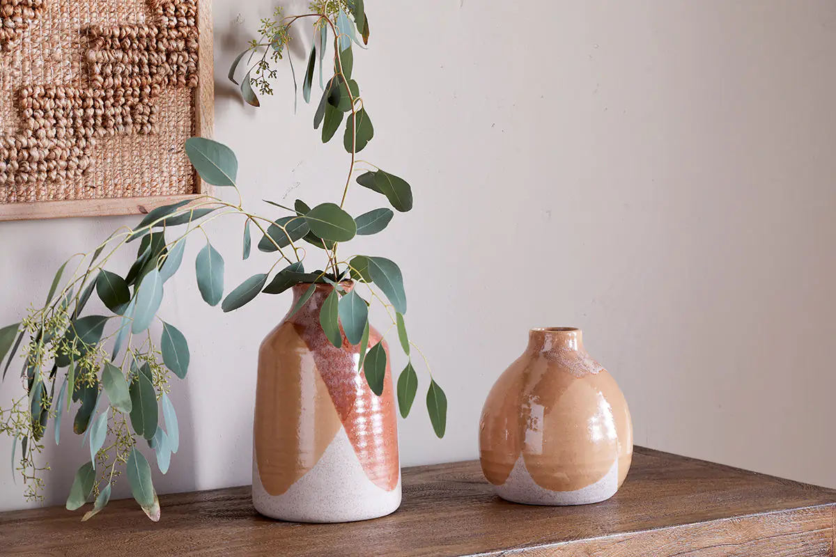 Nkuku - Lucia Ceramic Vase - Terracotta Mix - Large