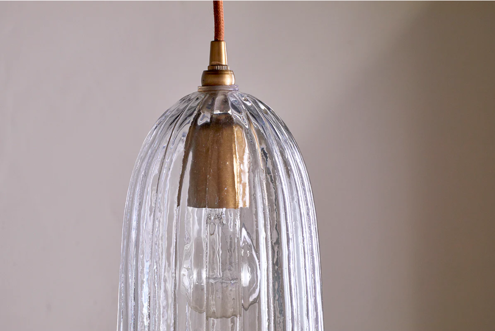 Nkuku Lumina Recycled Glass Pendant - Clear