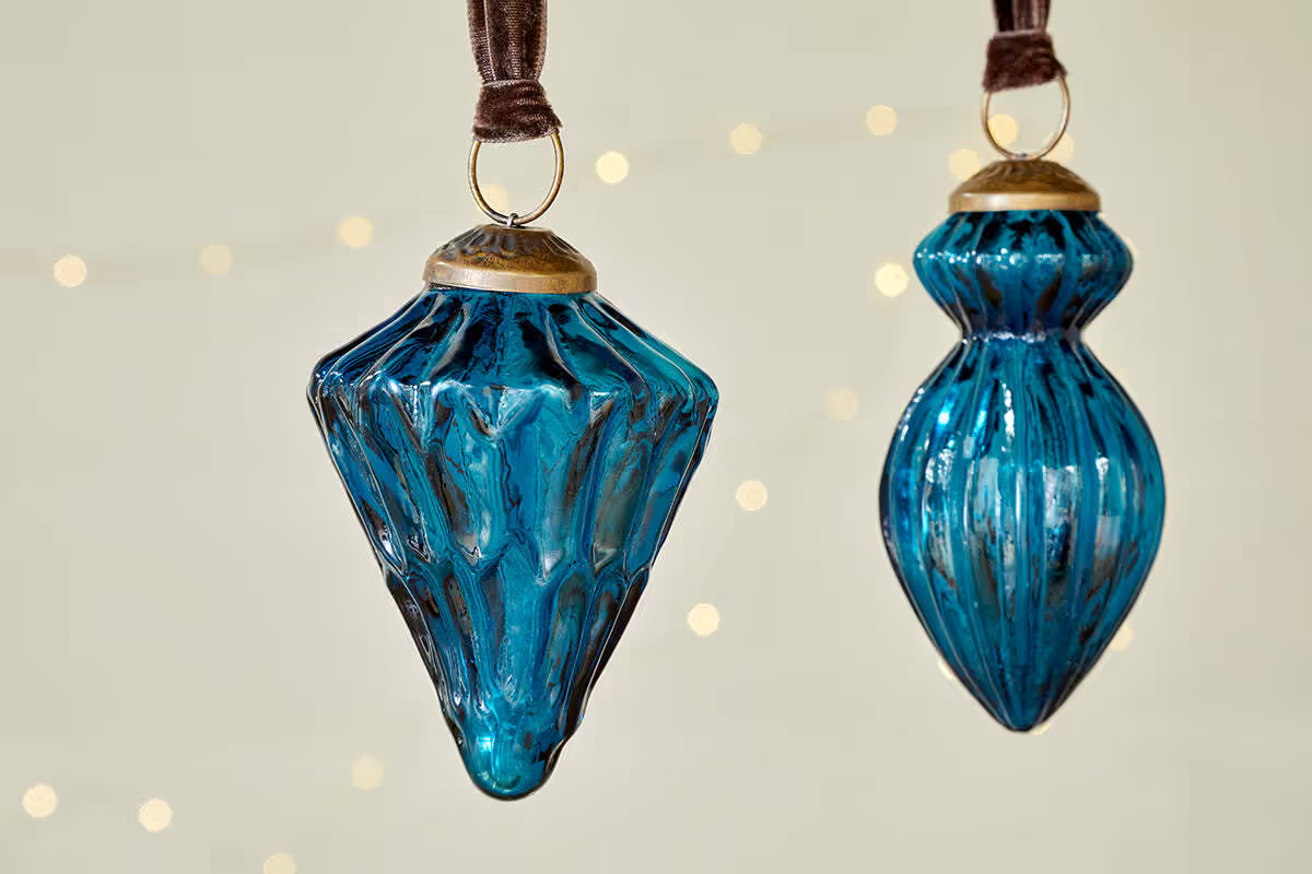 Nkuku - Manipur Baubles - Indigo (Set of 3)