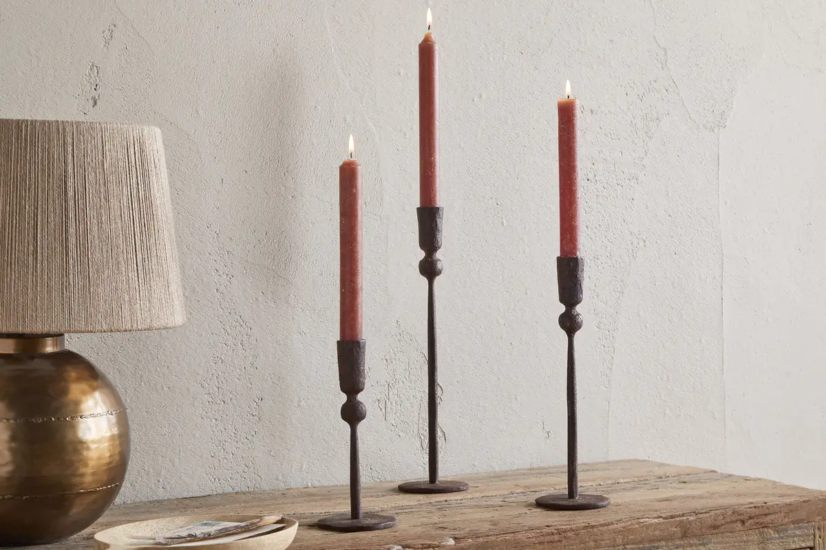 Nkuku - Mawindi Candle Holder - Rust - Medium
