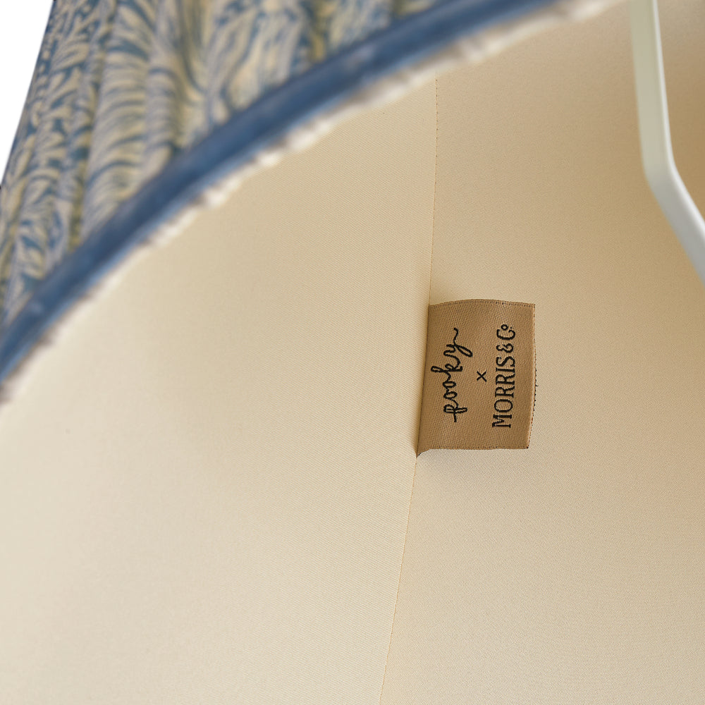 Pooky - 35cm Straight Empire Shade - China Blue Marigold Linen - Morris & Co