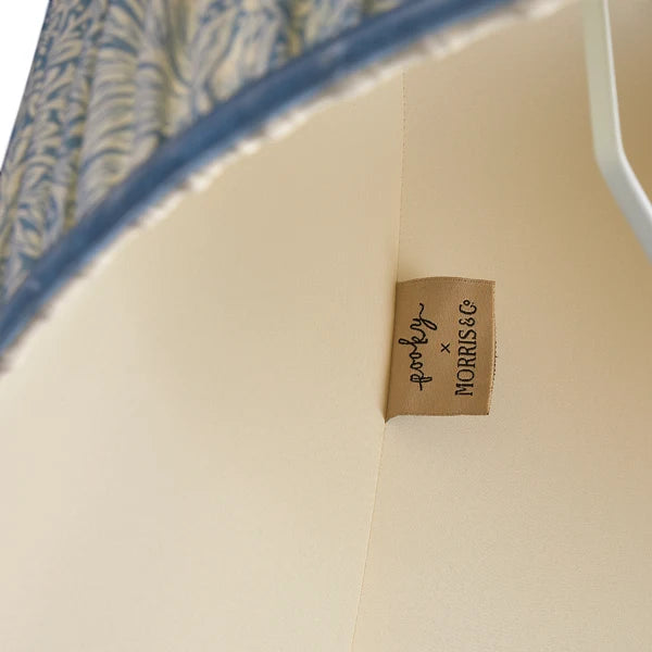 Pooky - 20cm Empire Shade - China Blue Marigold Linen - Morris & Co.