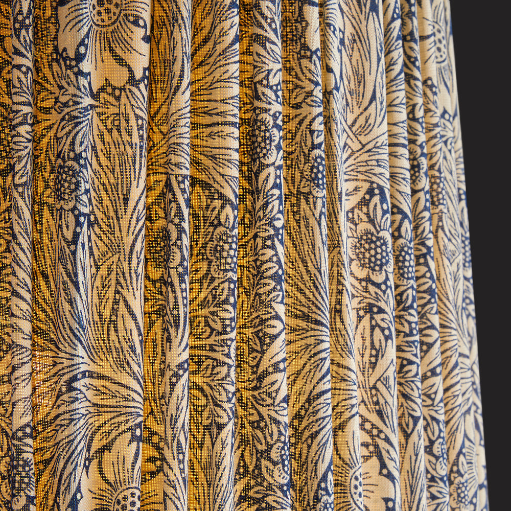 Pooky - 45cm Straight Empire Shade - Indigo Marigold Linen - Morris & Co