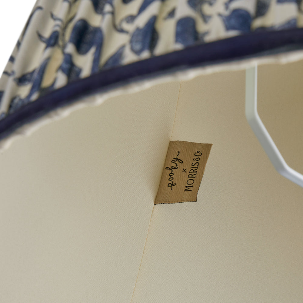 Pooky - 35cm Straight Empire Shade - Indigo Rosehip Linen - Morris & Co