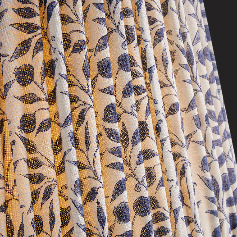 Pooky - 30cm Empire Shade - Indigo Rosehip Linen - Morris & Co