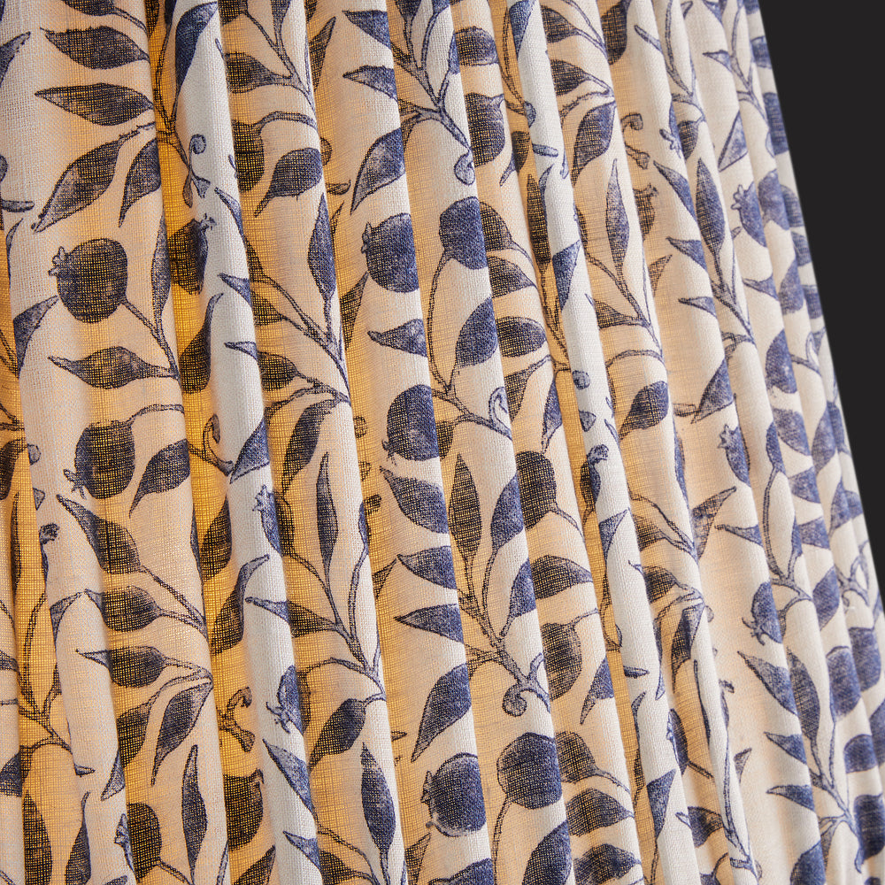 Pooky - 25cm Empire Shade - Indigo Rosehip Linen - Morris & Co