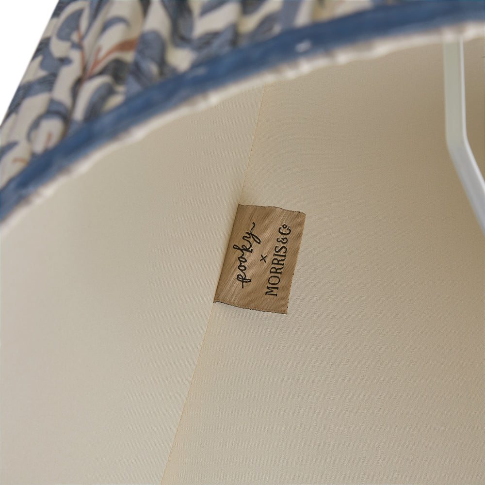 Pooky - 30cm Straight Empire Shade Linen - Indigo Willow Boughs Linen - Morris & Co