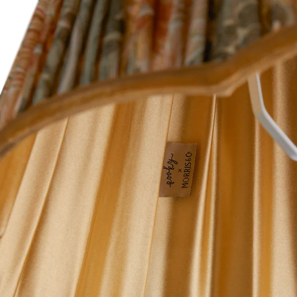 Pooky - 25cm Scalloped Tall Tapered Shade - Bay Leaf & Manilla Silk Pimpernel - Morris & Co.