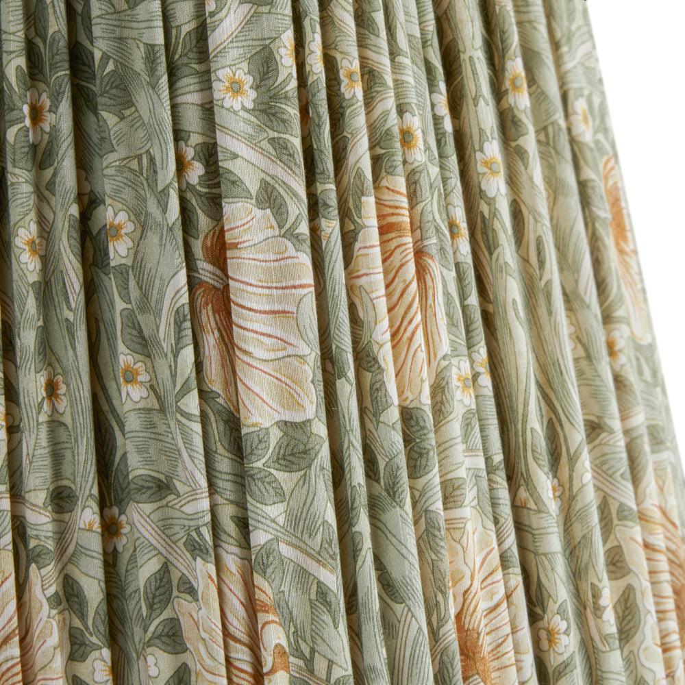 Pooky - 45cm Scalloped Straight Empire Shade - Bay Leaf & Manilla Silk Pimpernel - Morris & Co