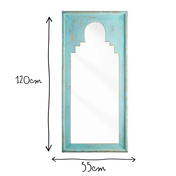 Pooky - Daricha Mirror - Turquoise Wood
