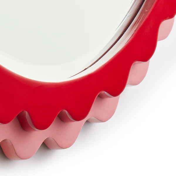 Pooky - Frill Mirror - Pink and Red