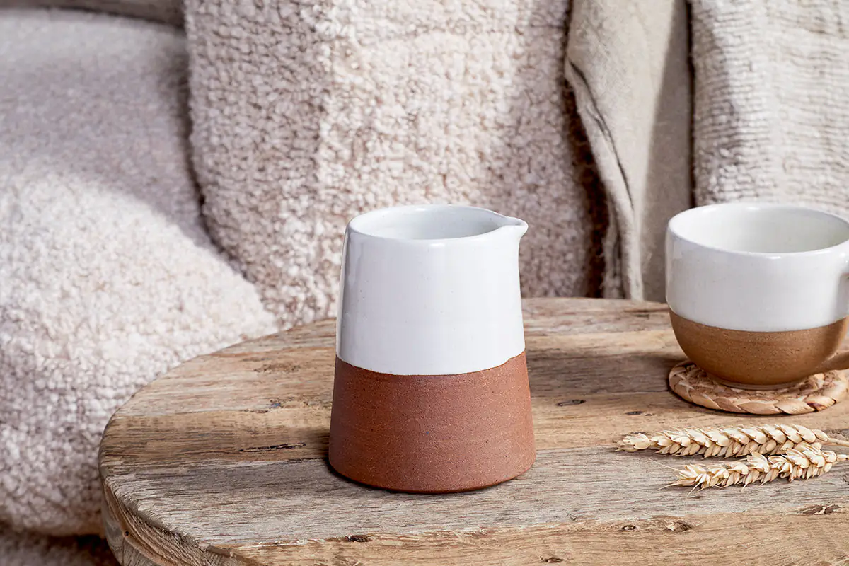 Nkuku - Mali Slanting Jug - White