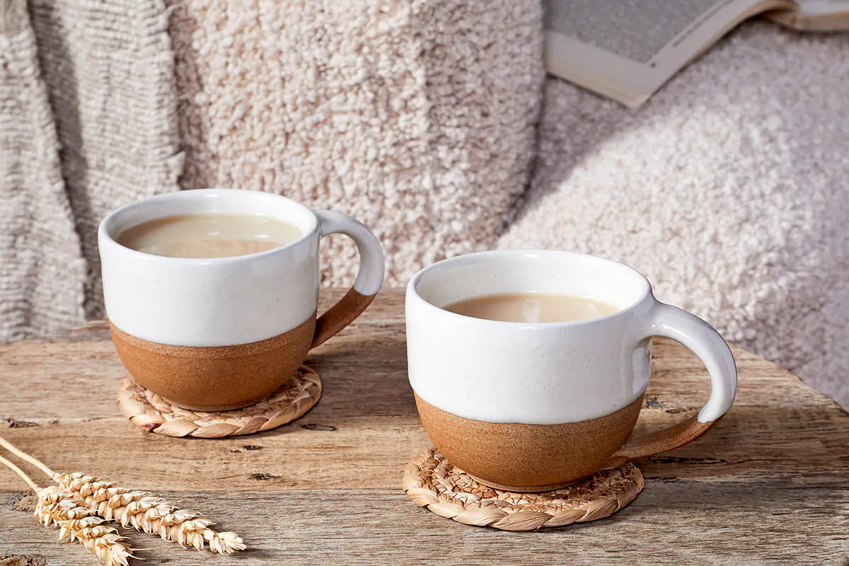 Nkuku - Mali Coffee Mug - White (Set of 2)