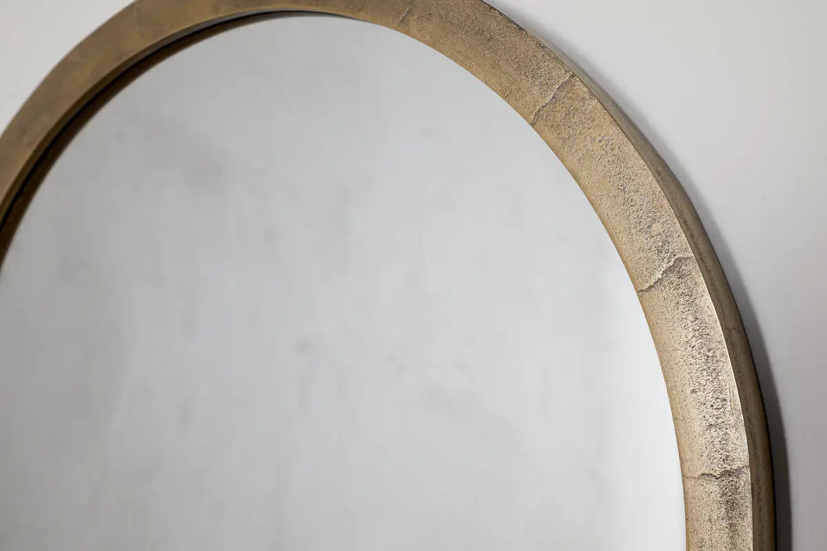 Nkuku - Murwara Wall Mirror - Antique Brass - Small