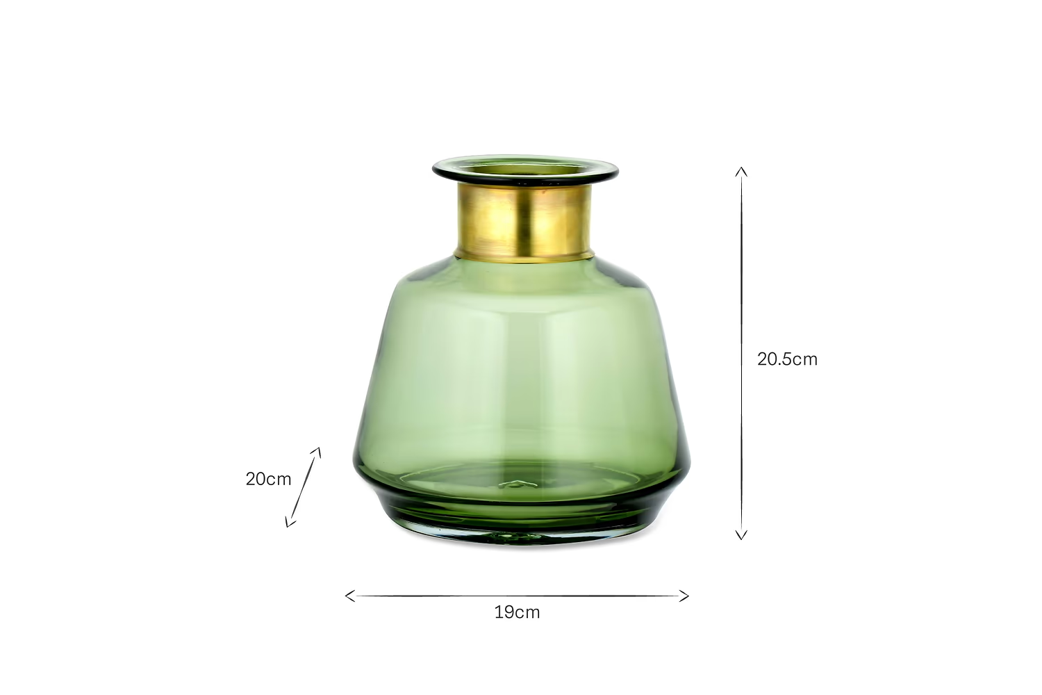 Nkuku - Miza Glass Vase - Green - Small