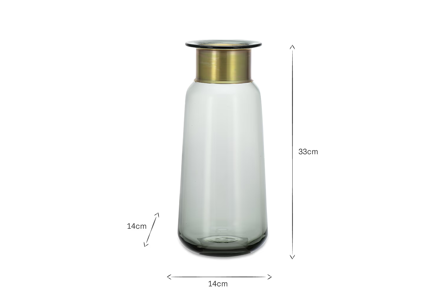 Nkuku - Miza Glass Vase - Smoke - Large