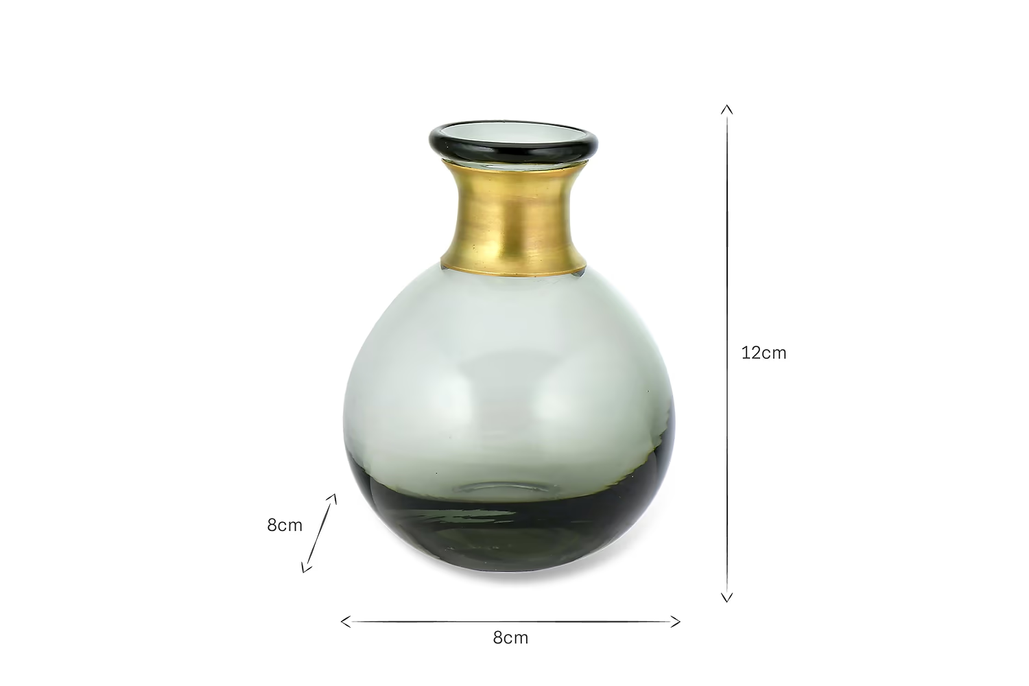 Nkuku - Miza Mini Glass Vase - Smoke - Small