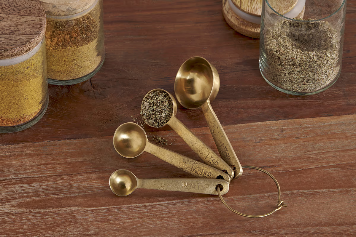 Nkuku - Mane Measuring Spoons - Brushed Gold