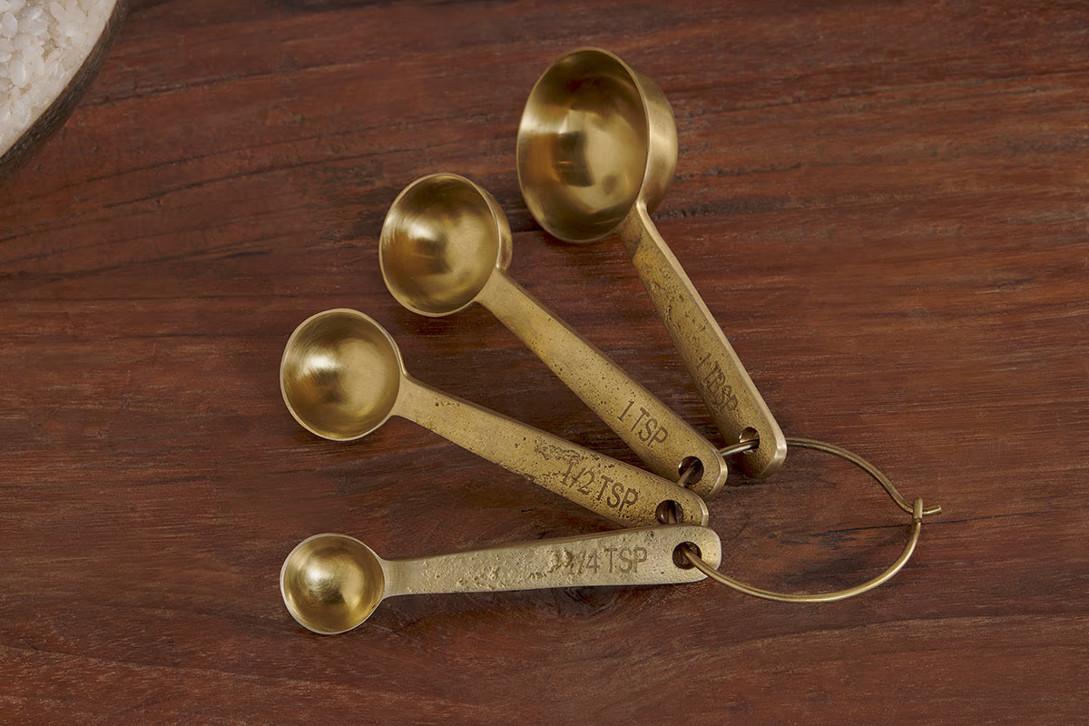 Nkuku - Mane Measuring Spoons - Brushed Gold