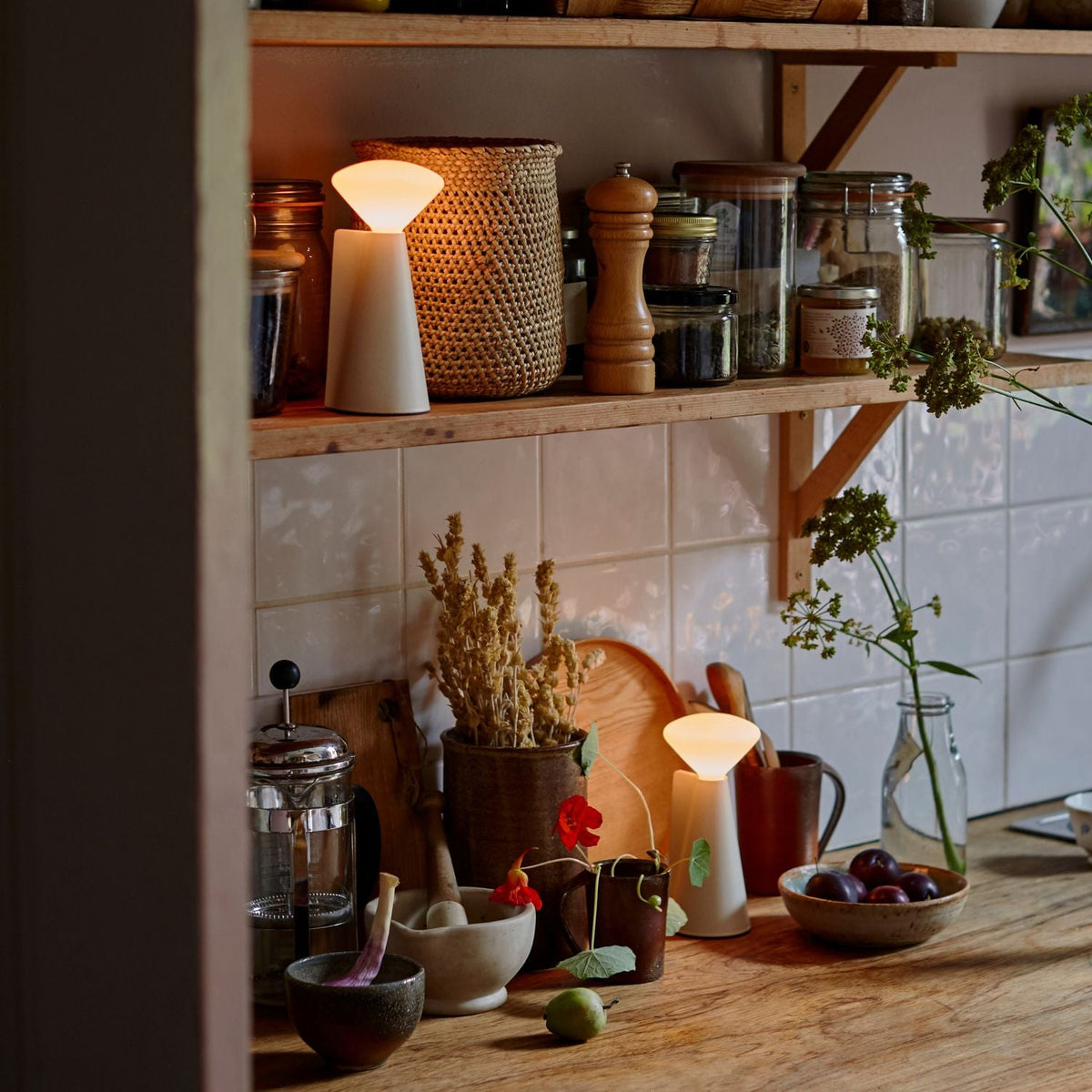 Tala Mantle Portable Lamp in Stone White