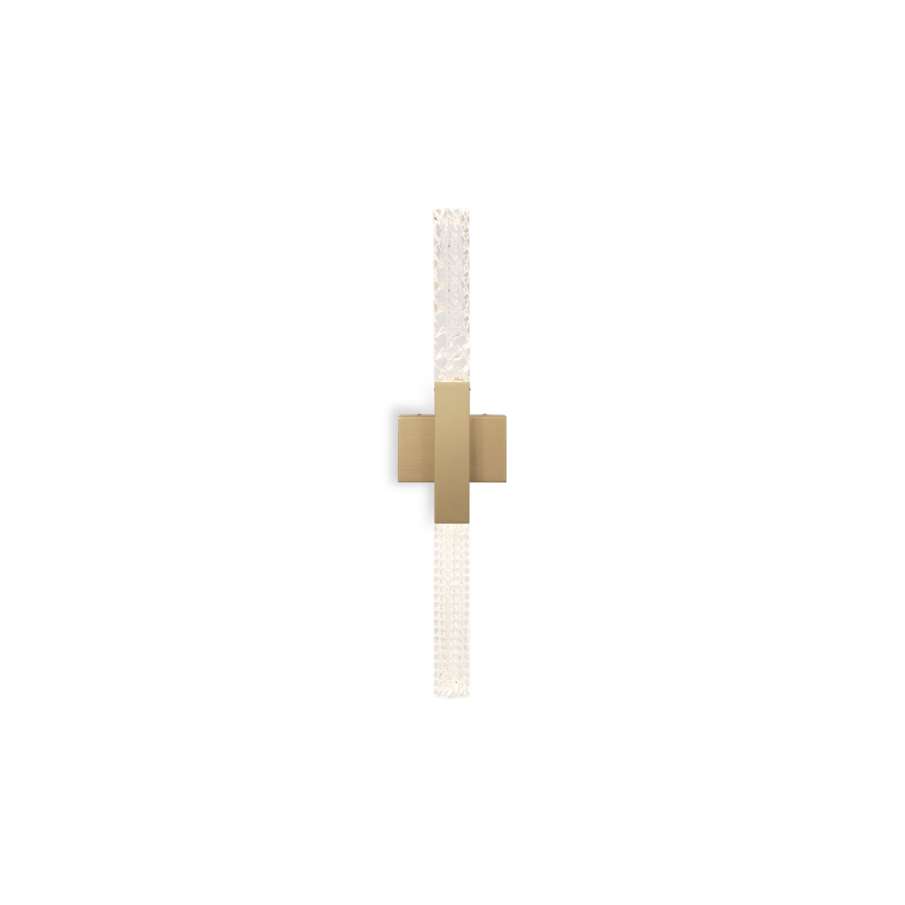 Contardi Lighting Mikado Solo/2 Wall Lamp - Satin brass - Transparent Crystal Engraved / Prismatic