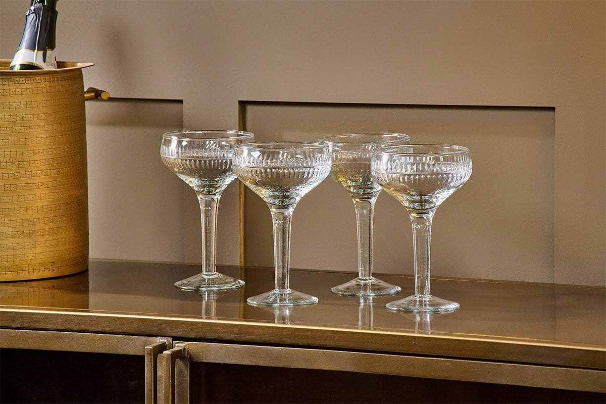 Nkuku - Mila Champagne Glass - Clear - (Set of 4)