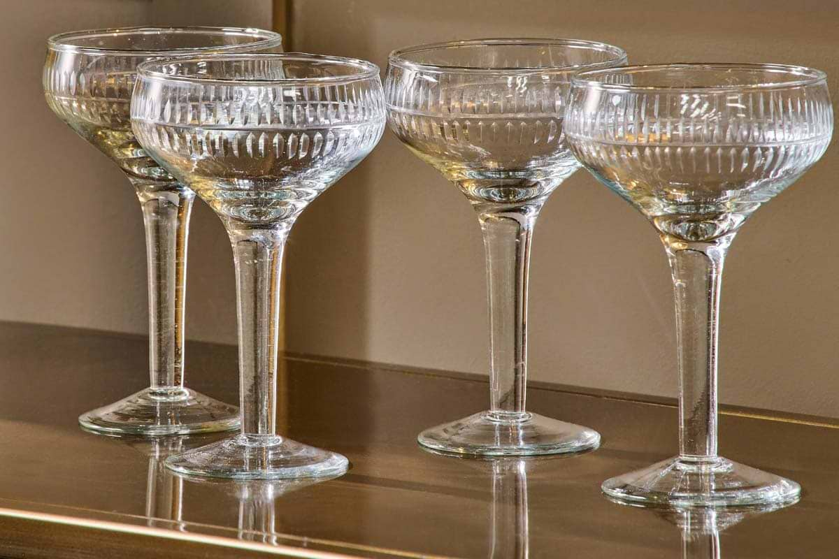 Nkuku - Mila Champagne Glass - Clear - (Set of 4)