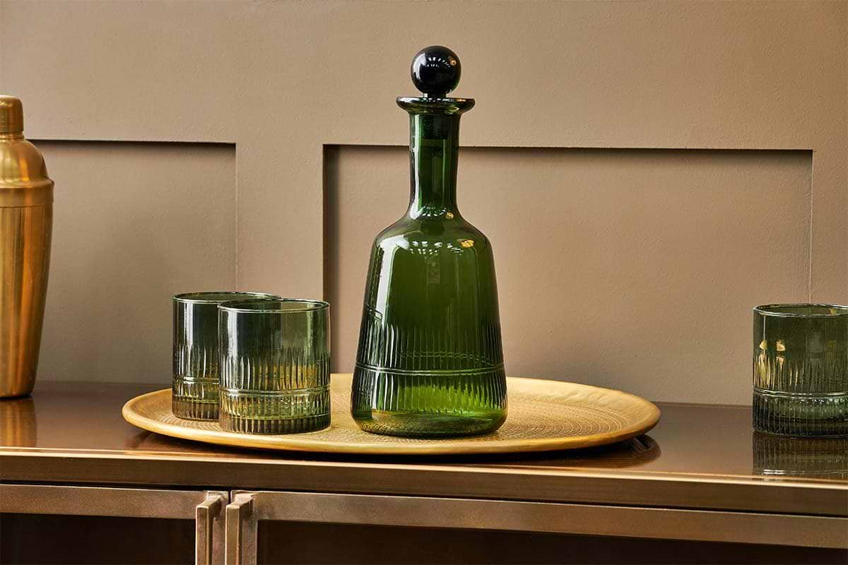 Nkuku - Mila Decanter - Dark Emerald