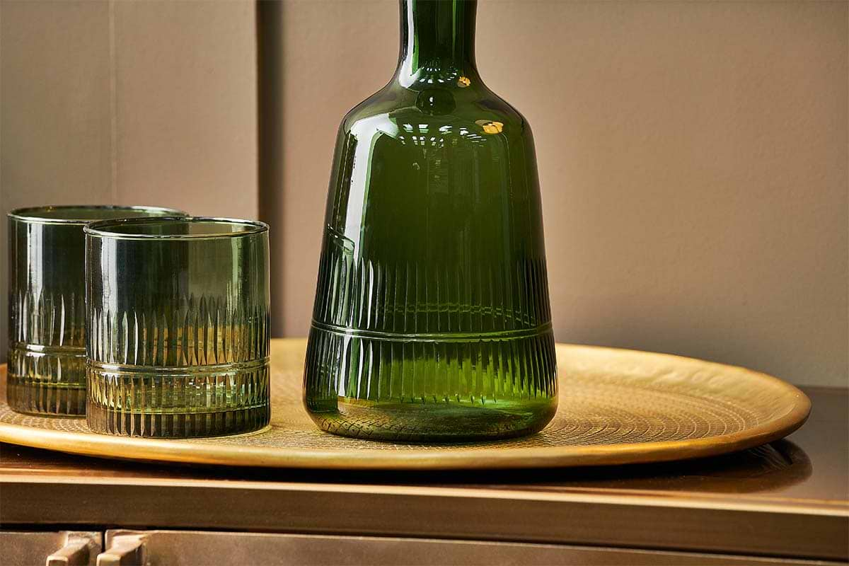 Nkuku - Mila Decanter - Dark Emerald