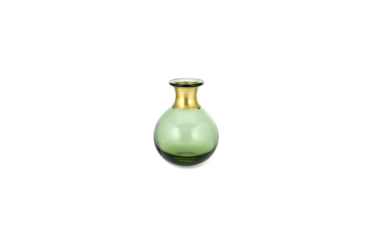 Nkuku - Miza Mini Glass Vase - Green - Small