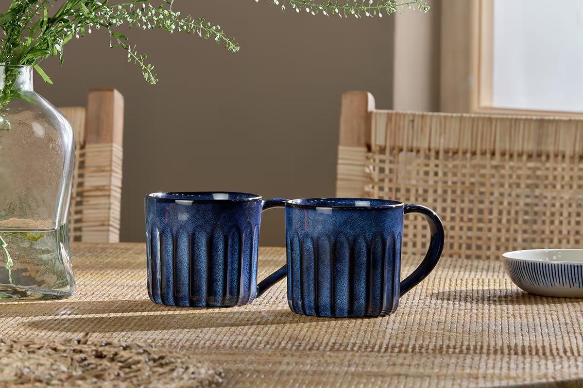 Nkuku - Moda Mug - Deep Blue (Set of 2)