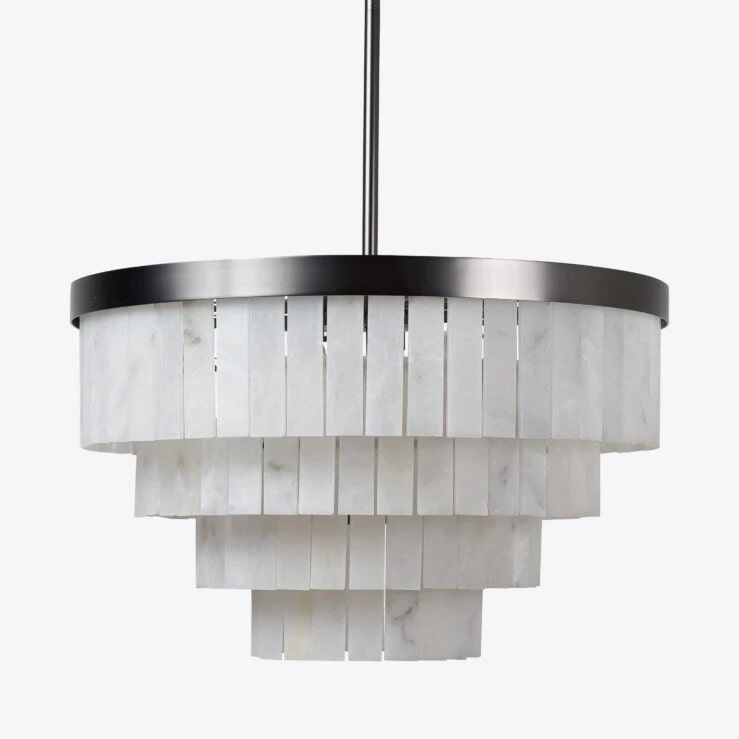 Pure White Lines Mosman Tiered Chandelier