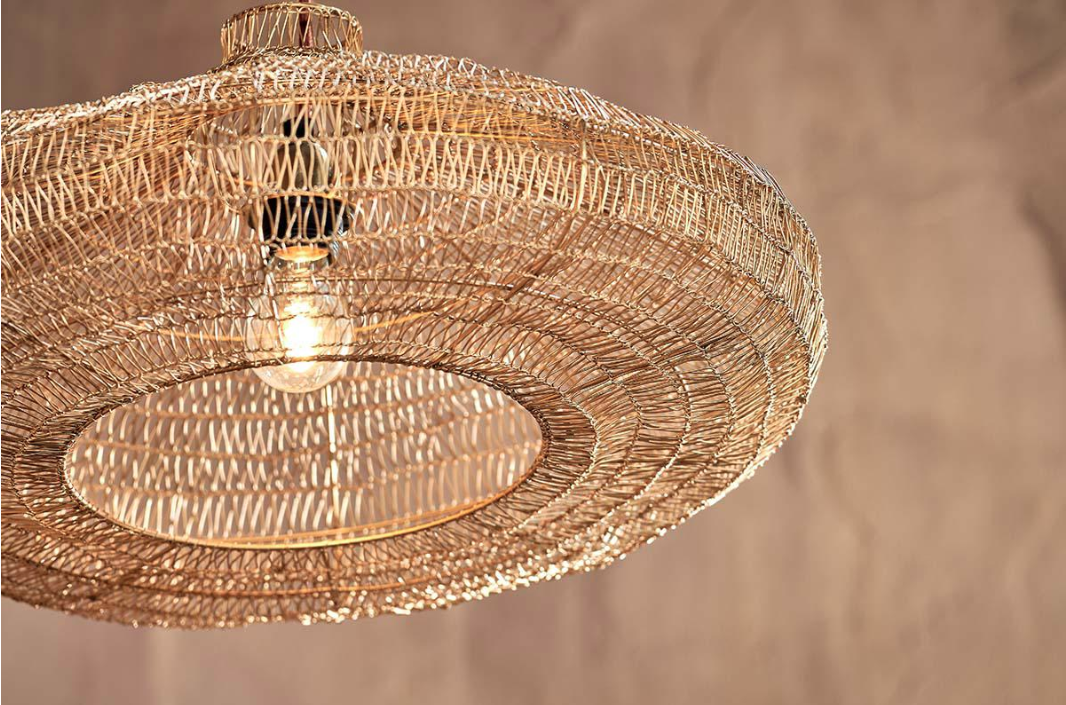 Nkuku Mukuni Wire Lampshade - Brass