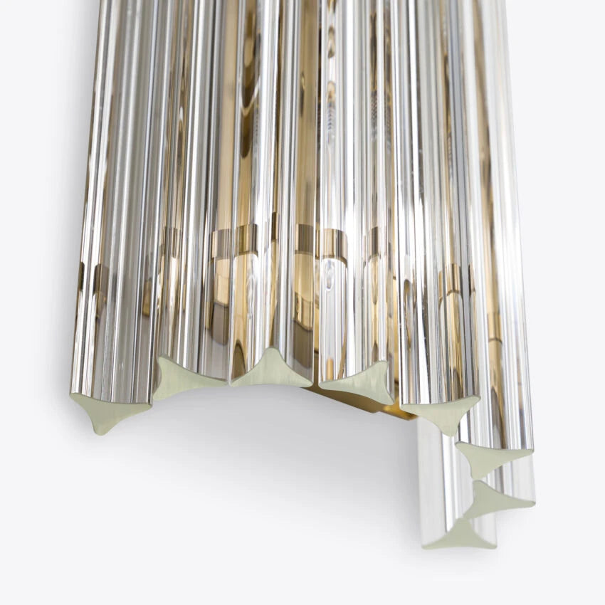 Pure White Lines Clear Amaro IP44 Wall Light - available in two sizes