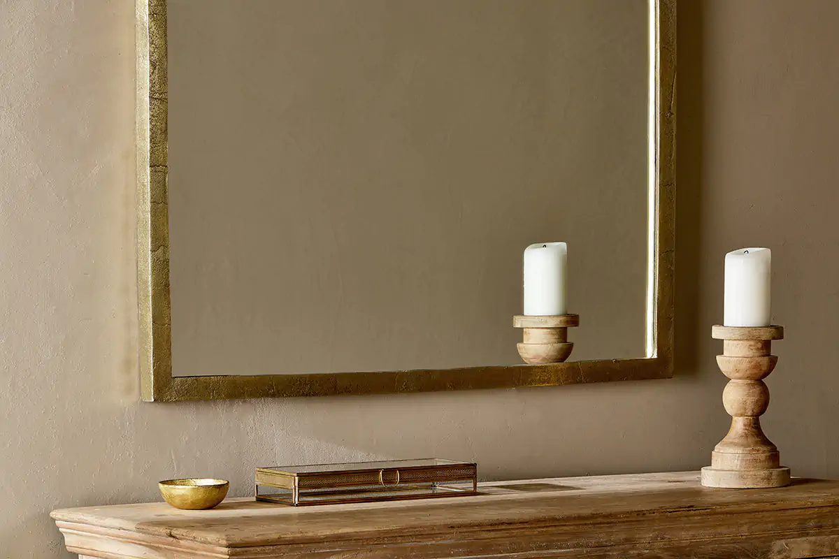 Nkuku - Murwara Arch Mirror - Antique Brass