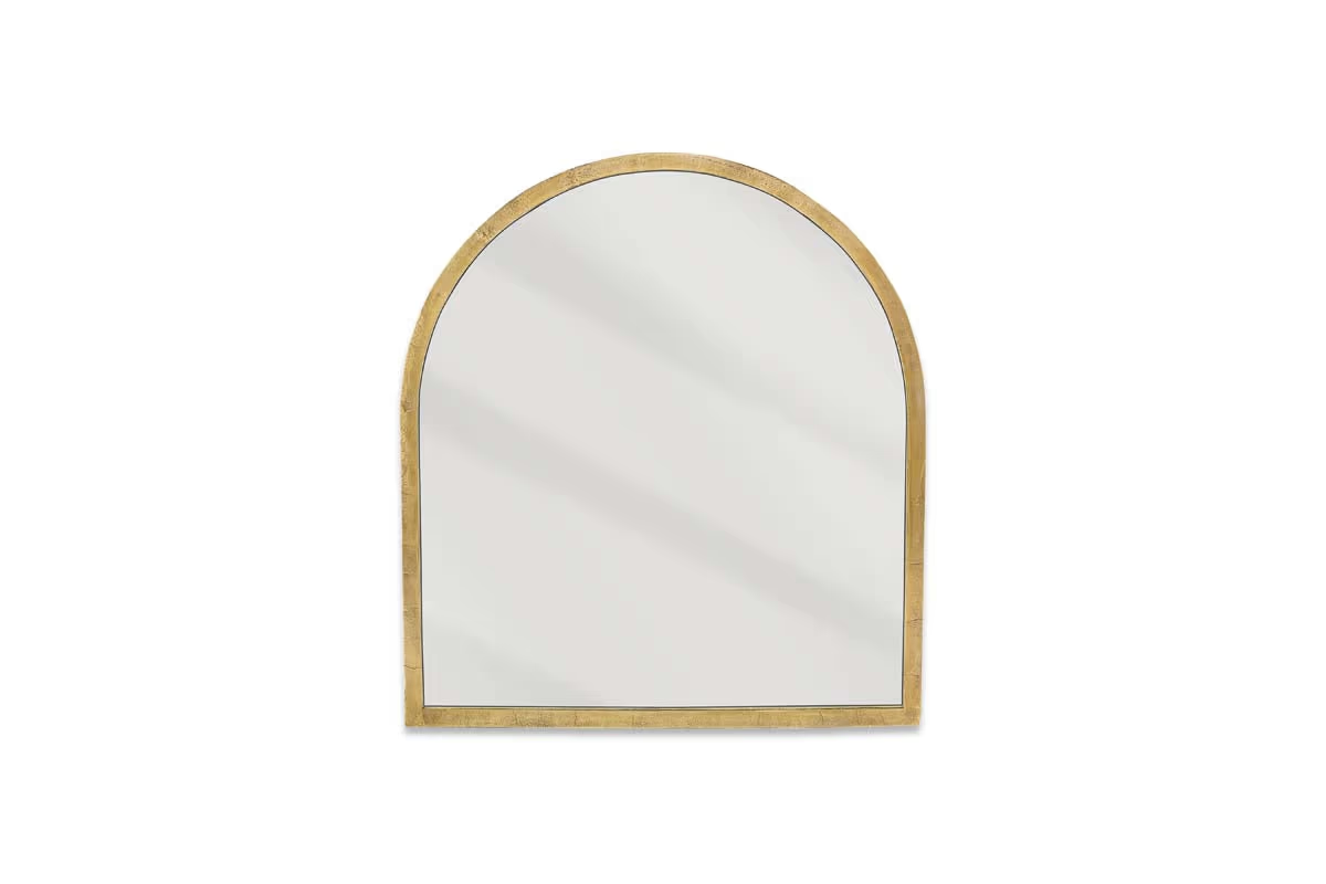 Nkuku - Murwara Arch Mirror - Antique Brass