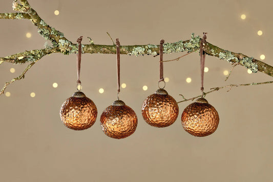 Nkuku Narangi Baubles - Copper (Set of 4)