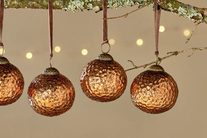 Nkuku Narangi Baubles - Copper (Set of 4)