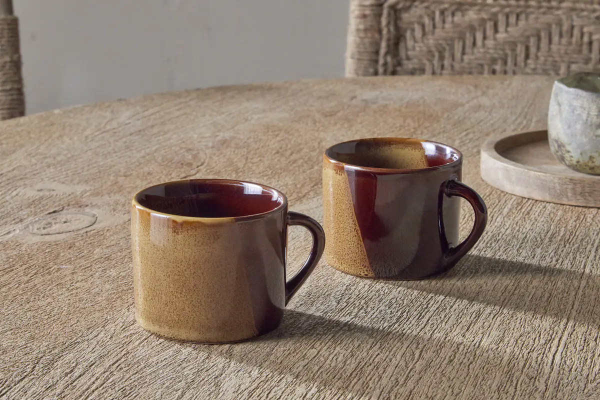 Nkuku - Naav Mugs - Mustard - Small (Set of 2)