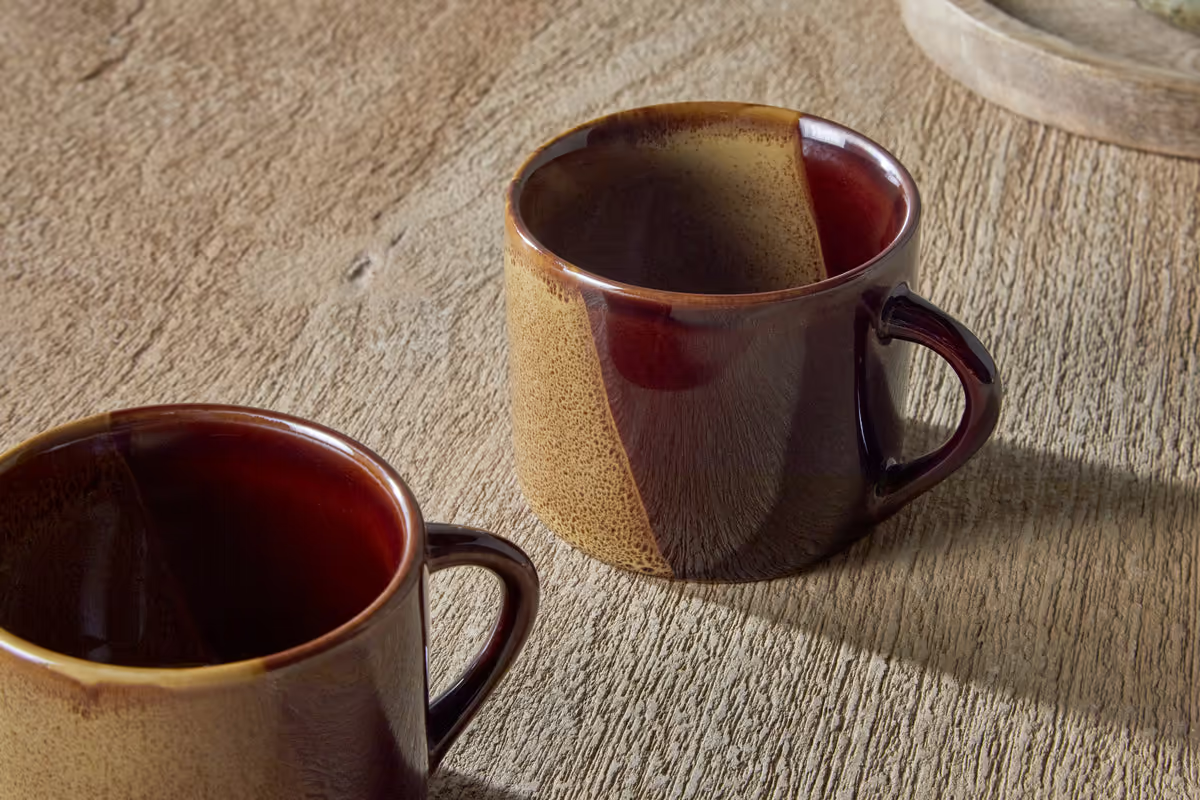 Nkuku - Naav Mugs - Mustard - Small (Set of 2)