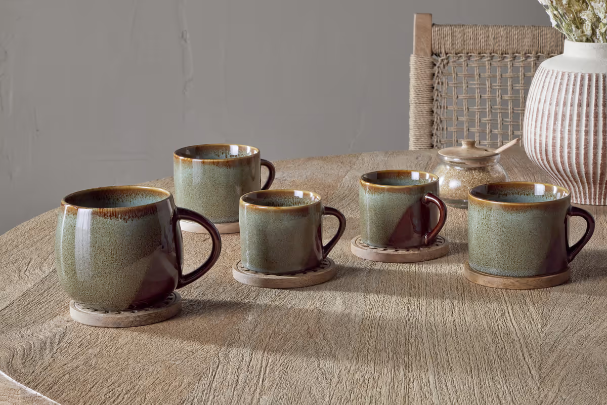 Nkuku - Naav Mugs - Blue - Small (Set of 2)