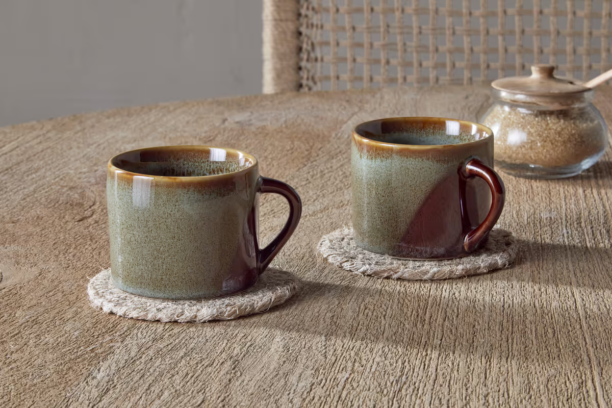 Nkuku - Naav Mugs - Blue - Small (Set of 2)