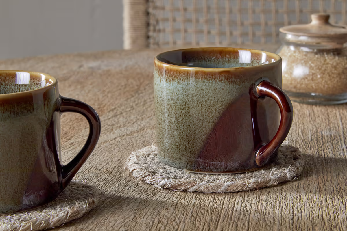 Nkuku - Naav Mugs - Blue - Small (Set of 2)