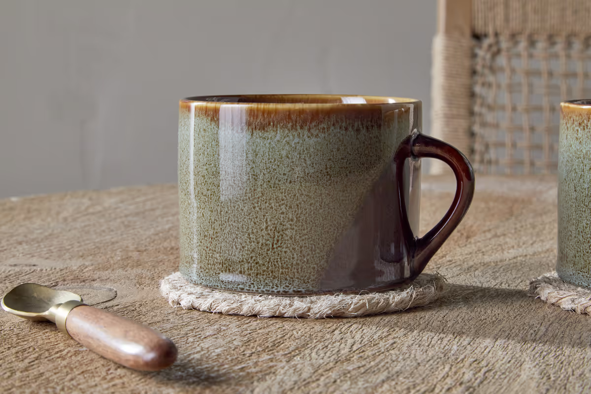Nkuku - Naav Mugs - Blue - Large (Set of 2)