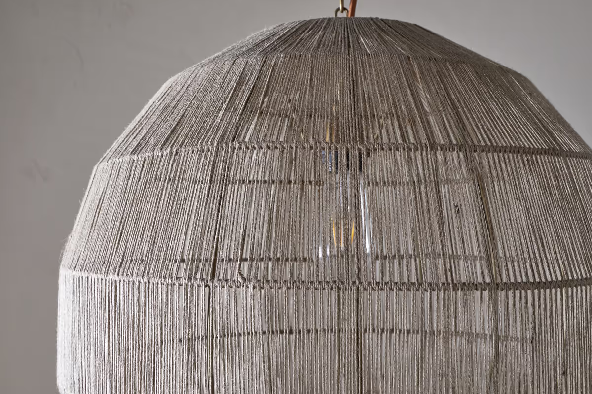 Nkuku - Nilaveli Woven Jute Sphere Pendant Light - Natural