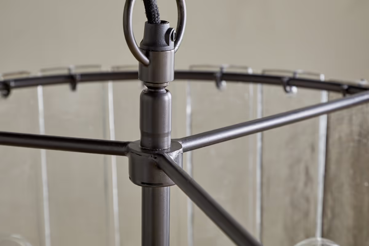 Nkuku - Nauka Statement Pendant Light - Aged Bronze & Clear