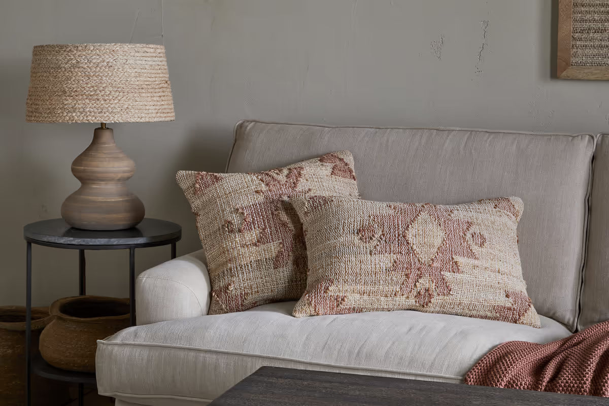 Nkuku - Nila Gul Cushion Cover - Rust - 60 x 40cm