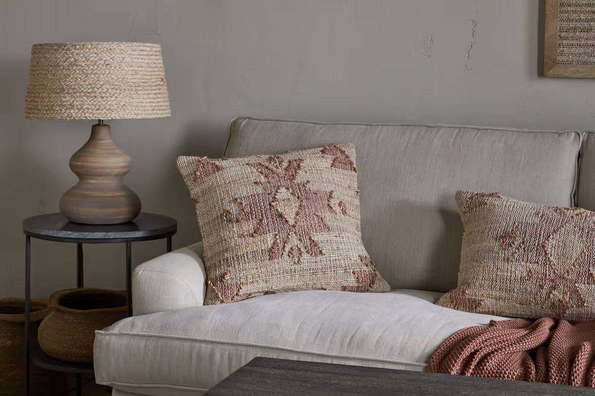 Nkuku - Nila Gul Cushion Cover - Rust - 60 x 40cm